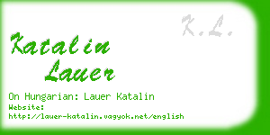 katalin lauer business card